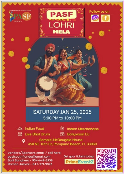 Punjabi Association of South Florida - LOHRI MELA 2025