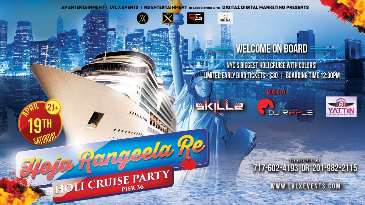 NYC - Holi Cruise With Colors