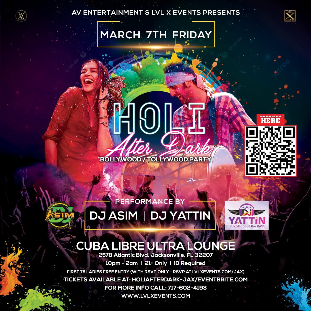 HOLI AFTER DARK PARTY AT JACKSONVILLE - FLORIDA