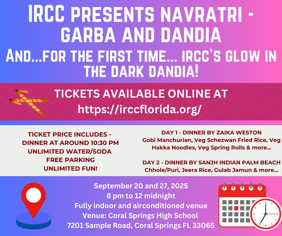 Grand Navratri Celebration -Saturday, Sep 20, 2025