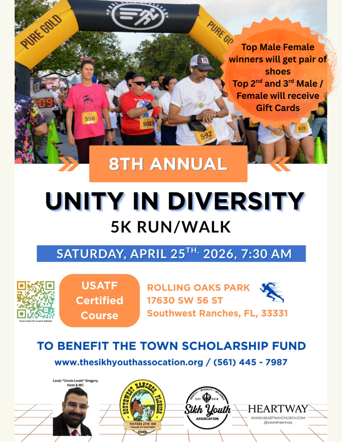 8th Annual Unity in Diversity Run/Walk - APR 25th, 2026