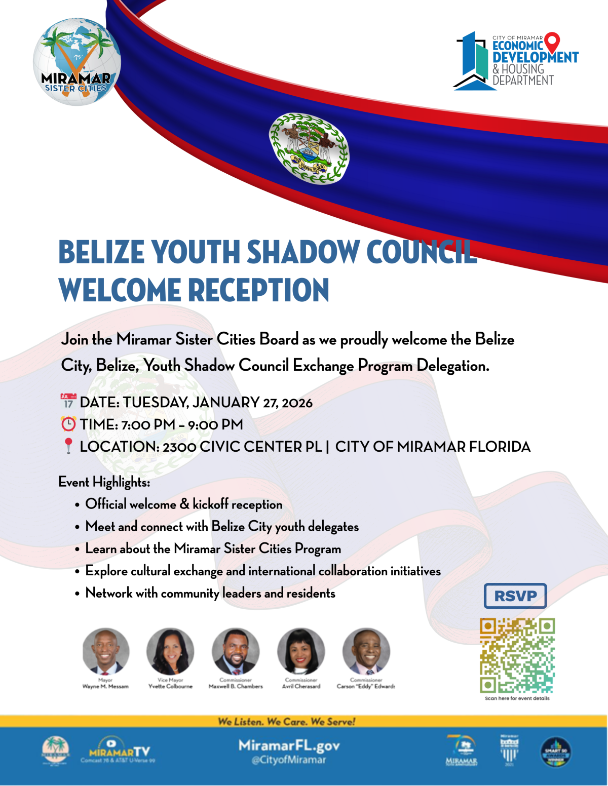Belize Youth Shadow Council Welcome Reception