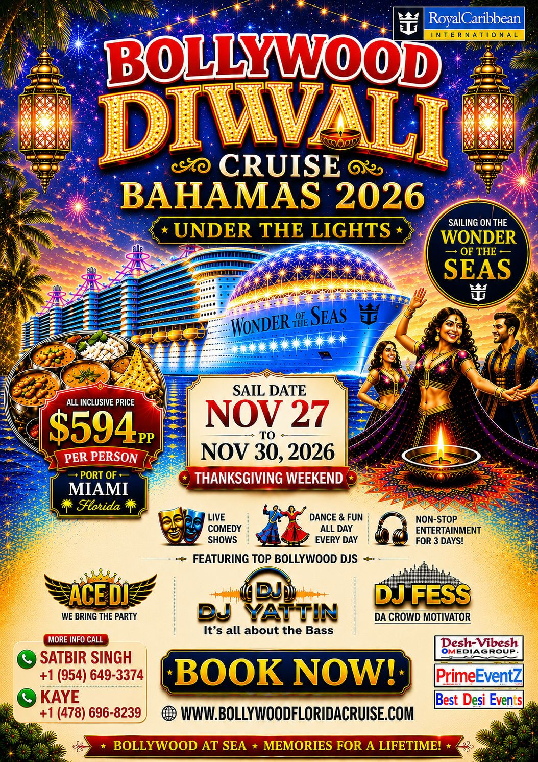 BOLLYWOOD BAHAMAS CRUISE NOV - 2026
