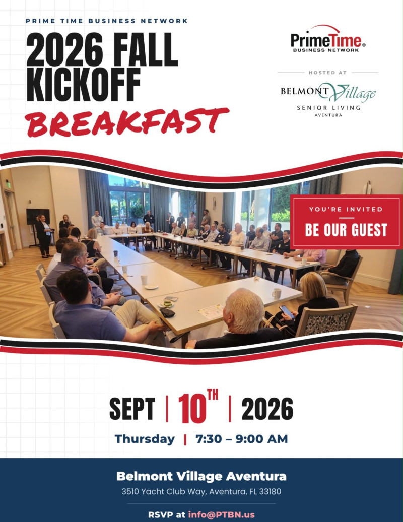 2026 FALL KICKOFF BREAKFAST - Sept 10th - PRIME TIME BUSINESS NETWORK