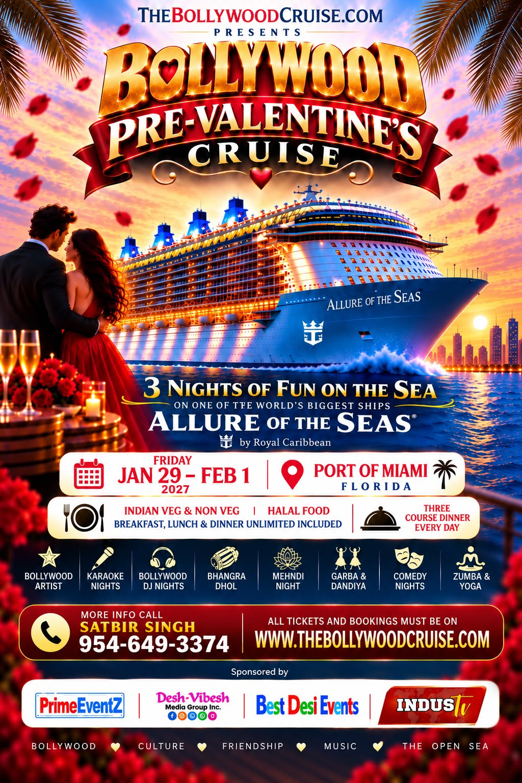BOLLYWOOD PRE-VALENTINE'S CRUISE 2027 - BOOK NOW