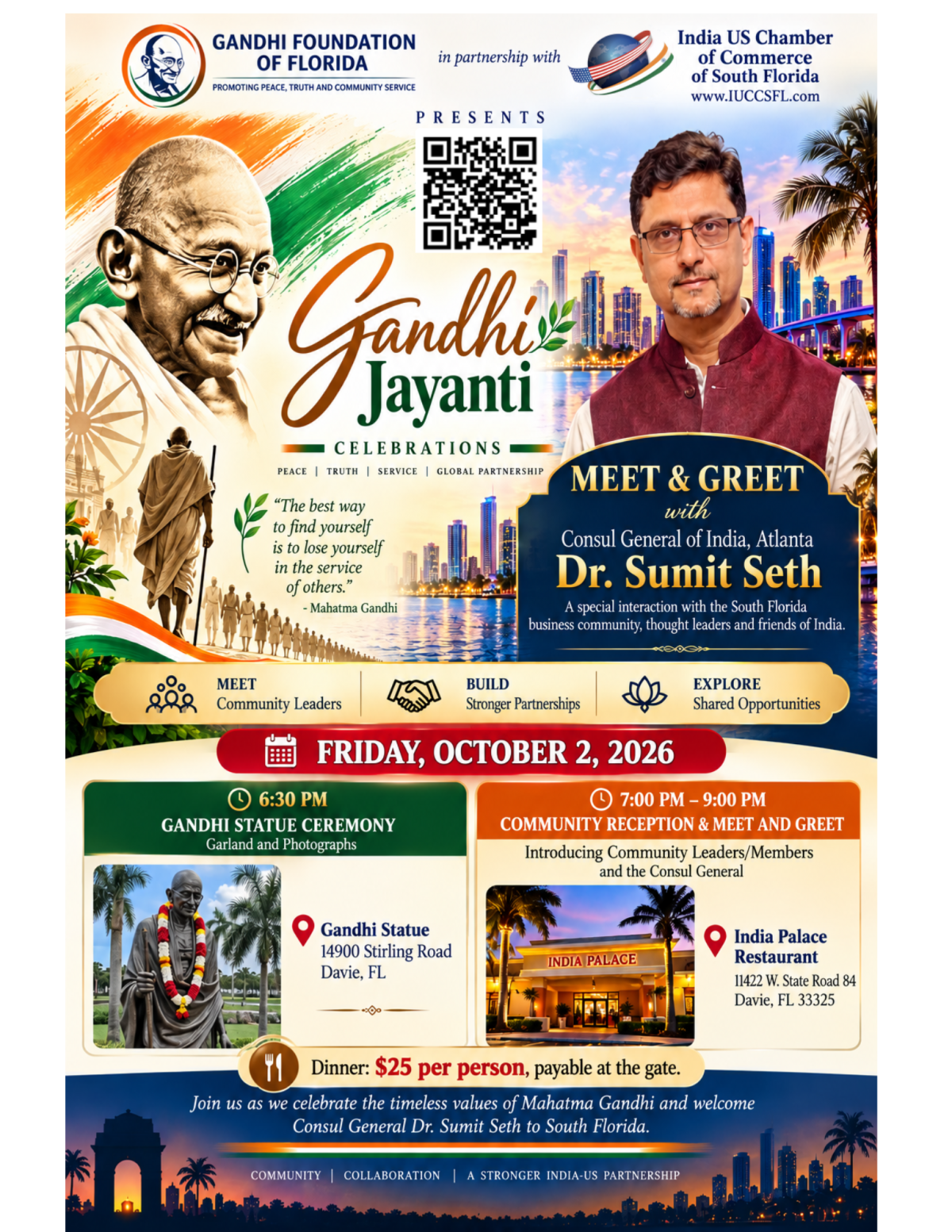 Gandhi Jayanti Celebrations - Oct 2nd 2026