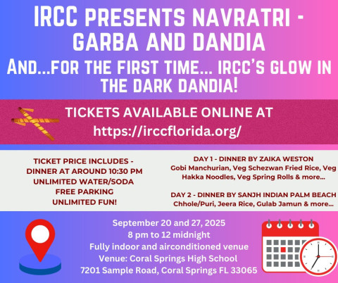Grand Navratri Celebration -Saturday, Sep 20, 2025