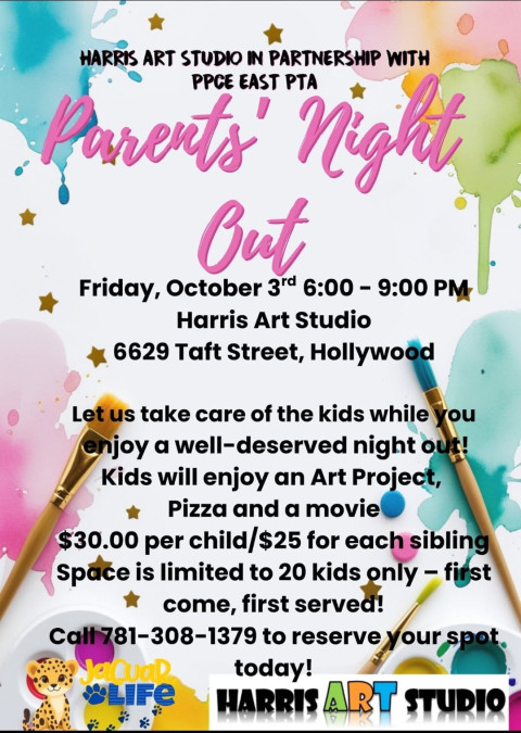 PARENTS NIGHT OUT - HARRIS Art Studio in Partnership with PPCE EAST PTA